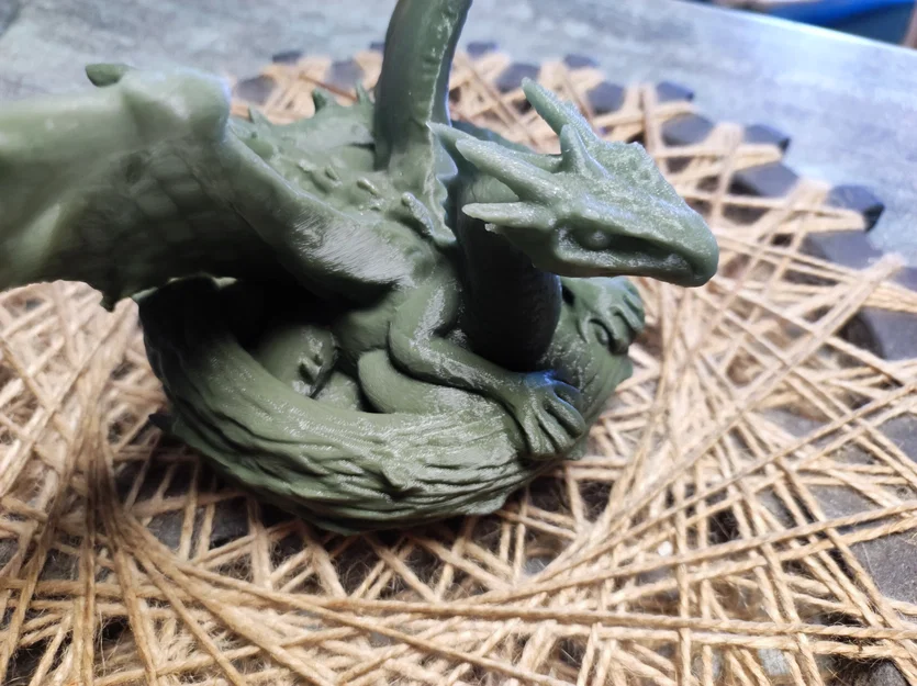 Mô hình rồng con trong tổ (Dragon in its nest) - Tác phẩm nghệ thuật 3D - Image 2