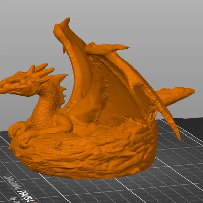 Mô hình rồng con trong tổ (Dragon in its nest) - Tác phẩm nghệ thuật 3D