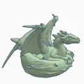 Mô hình rồng con trong tổ (Dragon in its nest) - Tác phẩm nghệ thuật 3D - Thumbnail 5