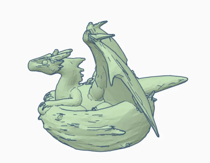 Mô hình rồng con trong tổ (Dragon in its nest) - Tác phẩm nghệ thuật 3D - Image 8