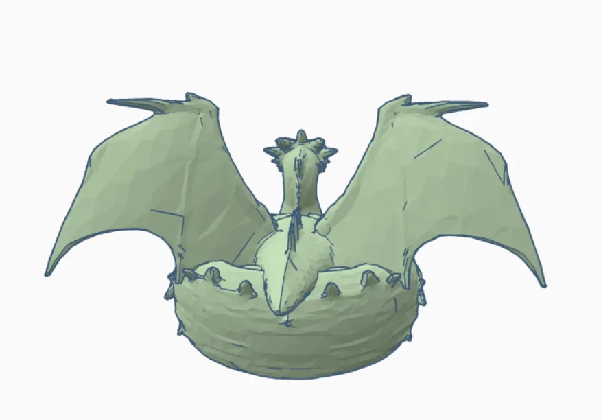 Mô hình rồng con trong tổ (Dragon in its nest) - Tác phẩm nghệ thuật 3D - Image 9