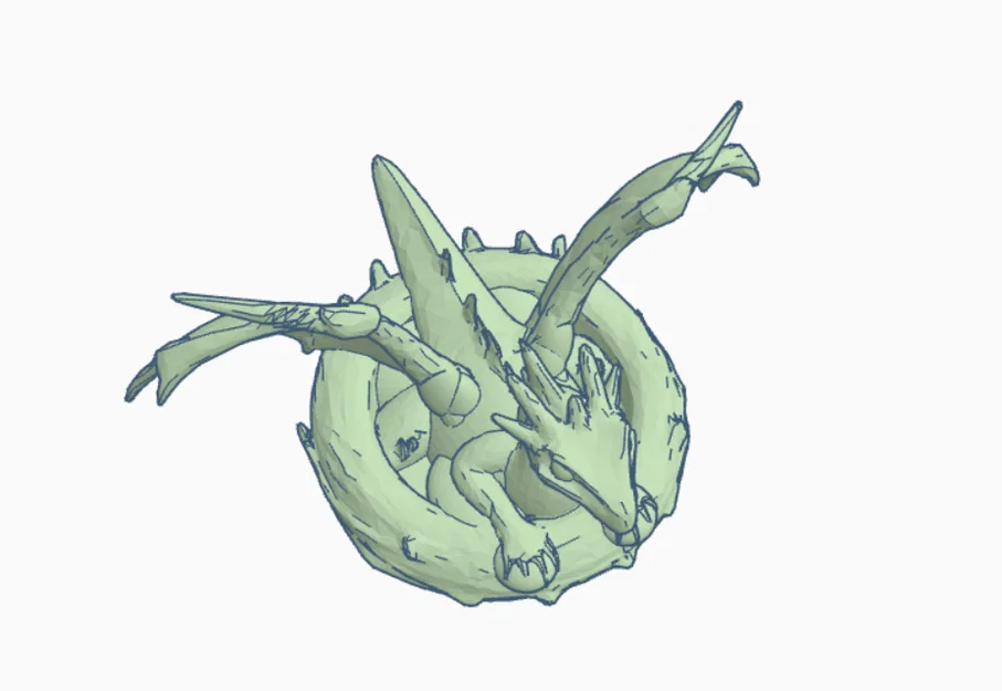 Mô hình rồng con trong tổ (Dragon in its nest) - Tác phẩm nghệ thuật 3D - Image 10