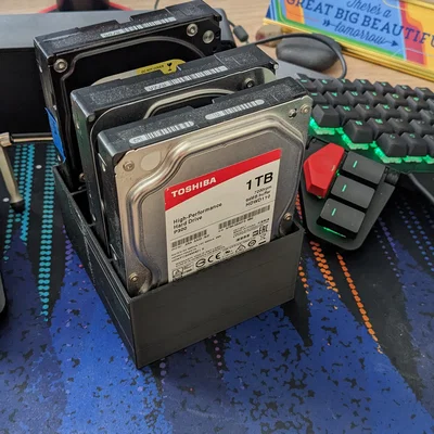 Khay đựng 4 ổ cứng HDD 3.5 inch - Giải pháp gọn gàng cho bàn làm việc