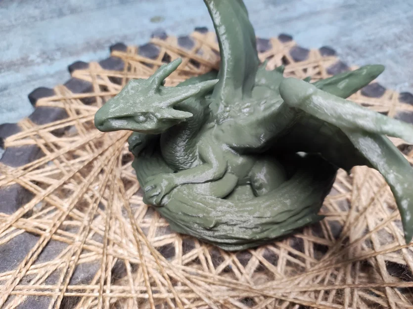 Mô hình rồng con trong tổ (Dragon in its nest) - Tác phẩm nghệ thuật 3D - Image 15