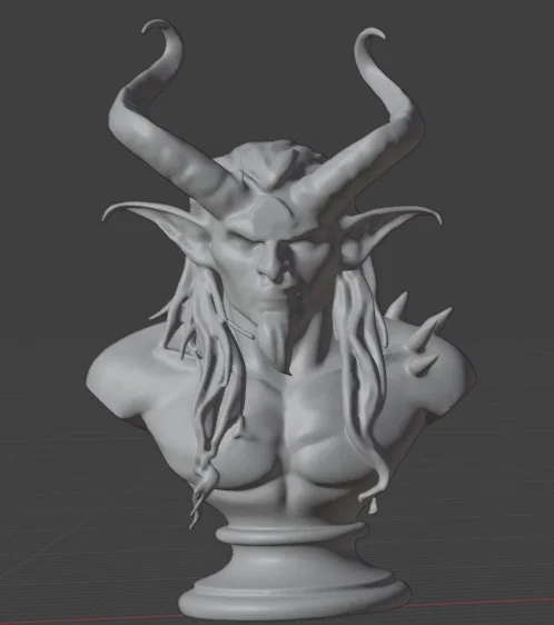 Mô hình tượng bán thân nam Tiefling cực chất cho người chơi D&D - Image 2