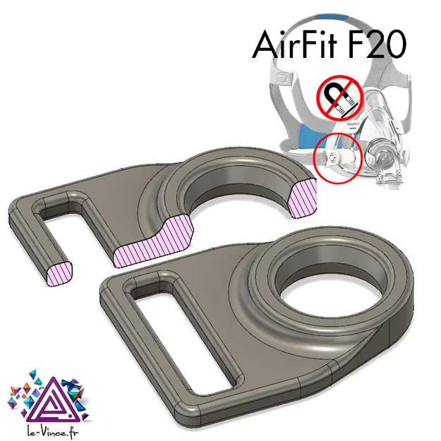 Kẹp thay thế cho mặt nạ AirFit F20 (Phiên bản không từ tính) - Image 1