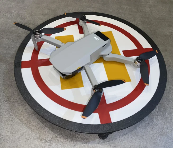 Heliport drone in 3D mô-đun, chỉnh đường kính & chân cân bằng - Image 1