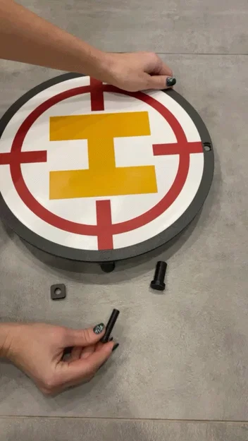 Heliport drone in 3D mô-đun, chỉnh đường kính & chân cân bằng - Image 2