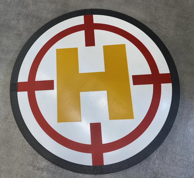 Heliport drone in 3D mô-đun, chỉnh đường kính & chân cân bằng - Image 4