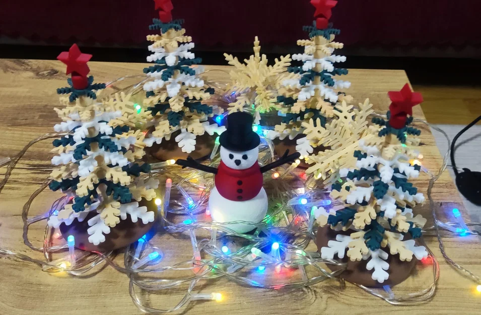Cây thông Noel bông tuyết 3D - Mẫu trang trí Giáng sinh tuyệt đẹp - Image 2