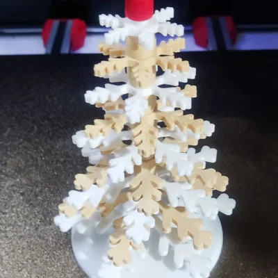 Cây thông Noel bông tuyết 3D - Mẫu trang trí Giáng sinh tuyệt đẹp