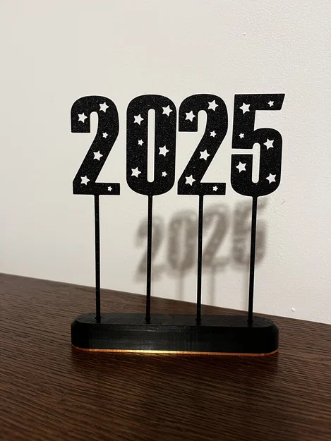 Mẫu in 3D phụ kiện trang trí bánh (Cake Topper) mừng năm mới 2026 - Image 1