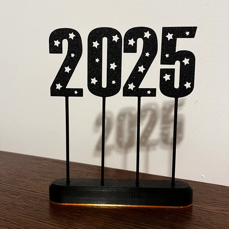 Mẫu in 3D phụ kiện trang trí bánh (Cake Topper) mừng năm mới 2026