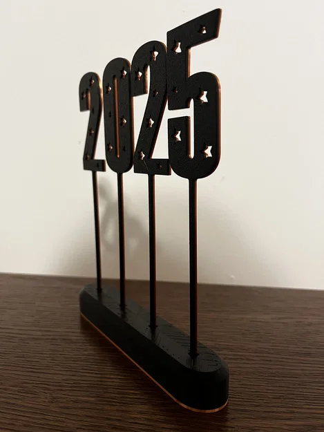 Mẫu in 3D phụ kiện trang trí bánh (Cake Topper) mừng năm mới 2026 - Image 2