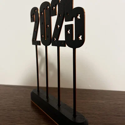 Mẫu in 3D phụ kiện trang trí bánh (Cake Topper) mừng năm mới 2026