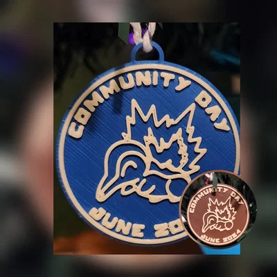 Xu Pokémon Go Community Day Classic #88 coin - Cyndaquil Ornament