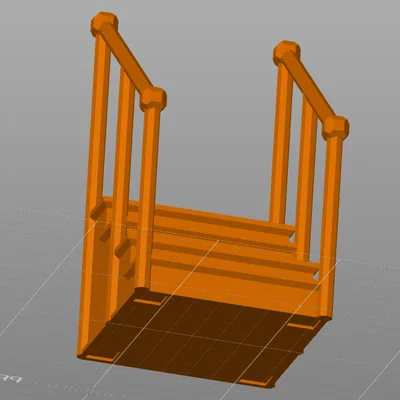 Cầu thang 3D có tay vịn cho Nisse (Supportless)