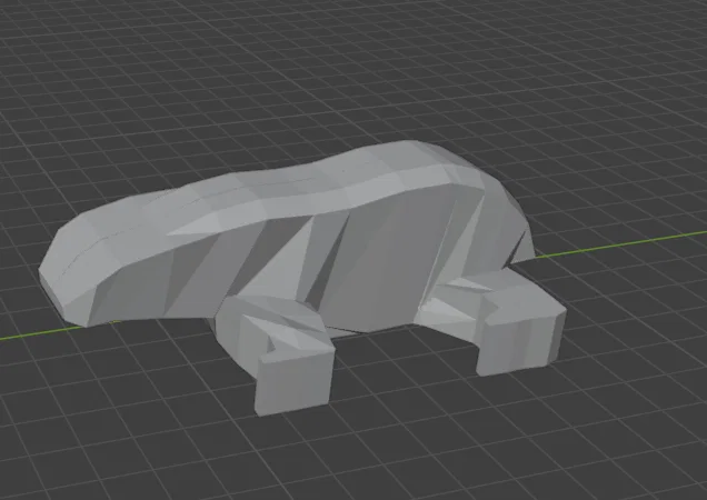 Mô hình gấu Bắc cực nằm nghỉ (polarbear laying) in 3D độc đáo - Image 1