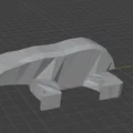 Mô hình gấu Bắc cực nằm nghỉ (polarbear laying) in 3D độc đáo - Thumbnail 1