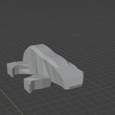 Mô hình gấu Bắc cực nằm nghỉ (polarbear laying) in 3D độc đáo