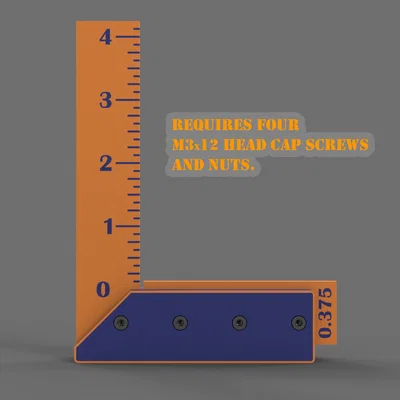 Thước ke góc Try Square hệ Imperial in 3D cho dân làm mộc