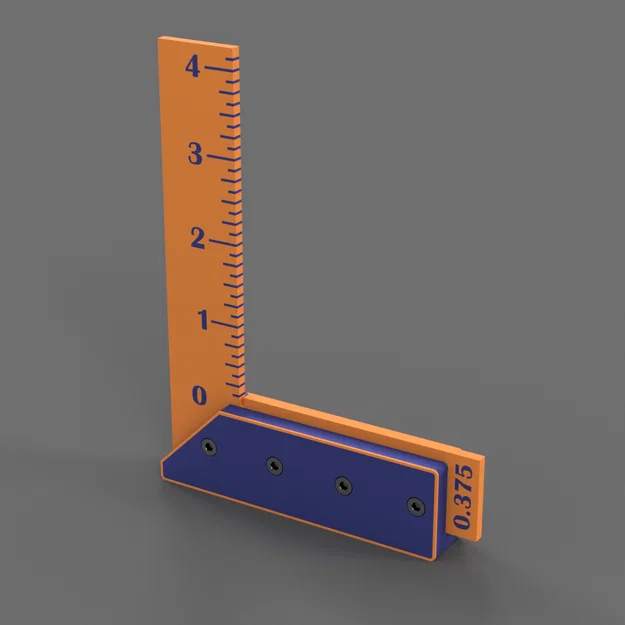 Thước ke góc Try Square hệ Imperial in 3D cho dân làm mộc - Image 2