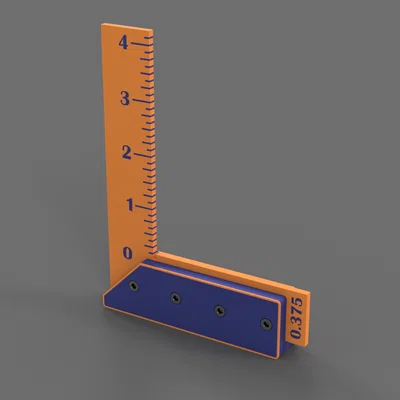 Thước ke góc Try Square hệ Imperial in 3D cho dân làm mộc