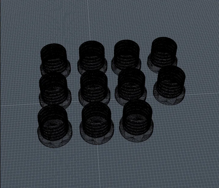 Tập hợp các đầu ốc lục giác ren phải 3D in - Batch hex screws rh - Image 1
