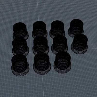Tập hợp các đầu ốc lục giác ren phải 3D in - Batch hex screws rh