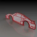 Mô hình trang trí Porsche Turbo S 3D với hiệu ứng đèn LED đỏ - Thumbnail 1