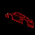 Mô hình trang trí Porsche Turbo S 3D với hiệu ứng đèn LED đỏ - Thumbnail 2