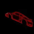 Mô hình trang trí Porsche Turbo S 3D với hiệu ứng đèn LED đỏ - Thumbnail 3