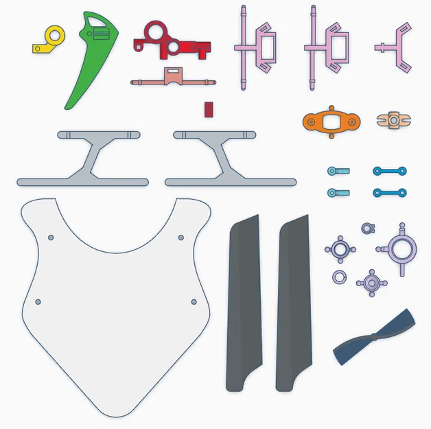 Bộ Phụ Tùng Cho Blade mSRX RC Heli (3D Printed Parts) - Image 2