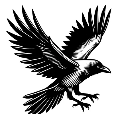 Bộ Mô Hình Chim Quạ Trang Trí Tường Độc Đáo (Crows Wall Art)