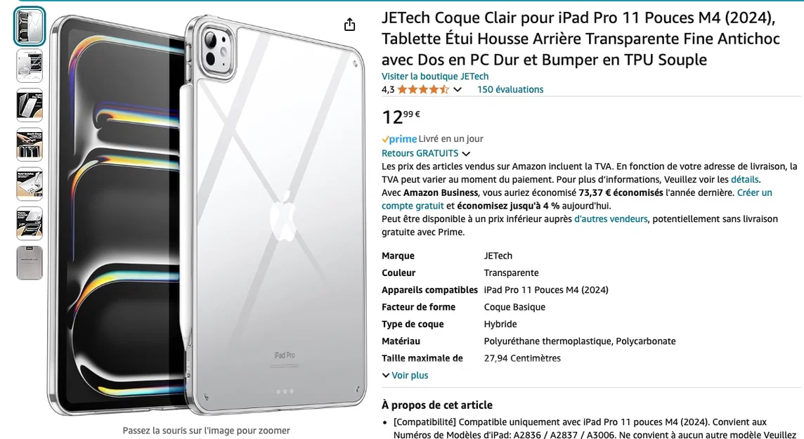 Giá đỡ đa góc cho iPad Pro M4 11" 2024 (có ốp dẻo) - Image 10