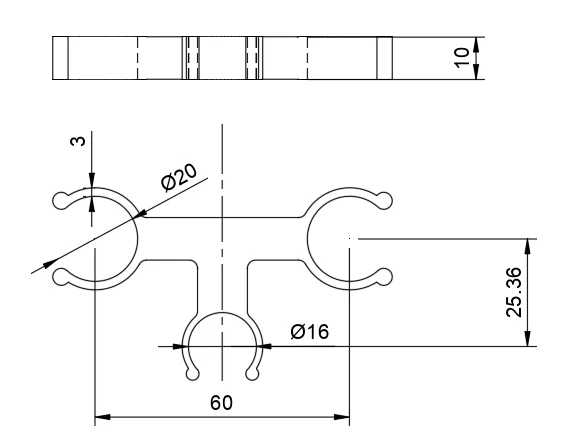 Giá/Móc treo nạng 20mm (Crutches support 20mm) - Image 3
