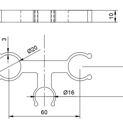 Giá/Móc treo nạng 20mm (Crutches support 20mm)