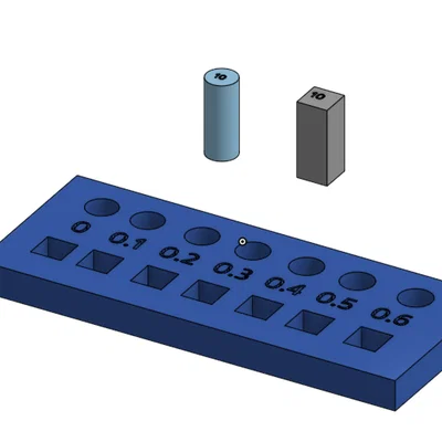 Mô hình kiểm tra độ dung sai 0-0.6mm cho máy in 3D (Tolerance Test)