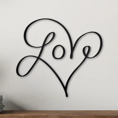 Tranh treo tường nghệ thuật chữ Love hình trái tim (3D Print Model)