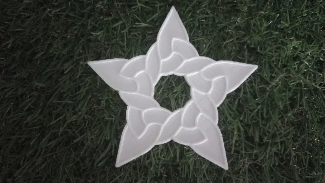 Mẫu trâm cài áo nút thắt vô cực hình ngôi sao (Brooch 3D) - Image 1