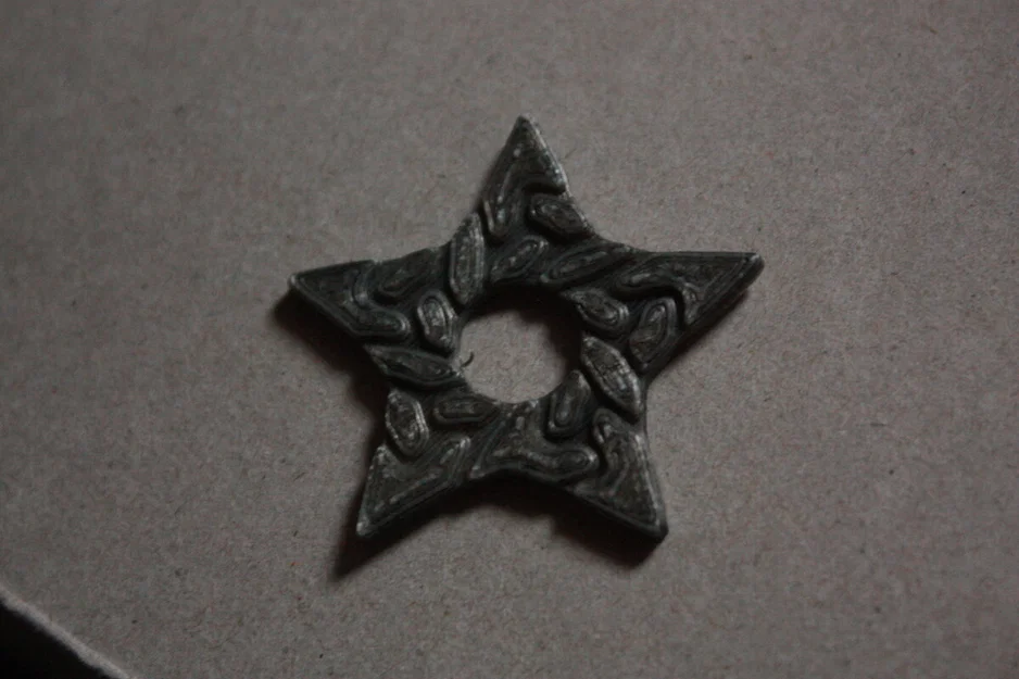 Mẫu trang trí hình ngôi sao họa tiết nổi (emboss star pattern) - Image 1