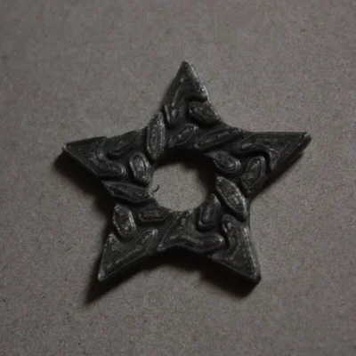 Mẫu trang trí hình ngôi sao họa tiết nổi (emboss star pattern)