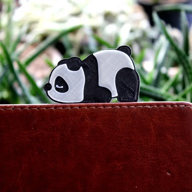 Kẹp sách gấu trúc Lazy Panda: Phiên bản in 3D tách màu siêu dễ - Image 1
