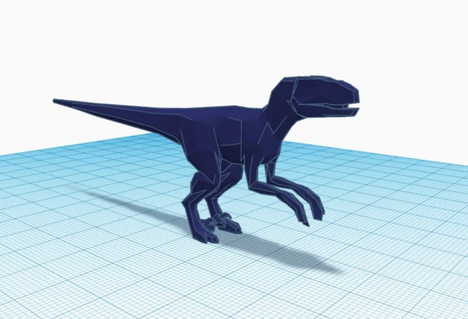 Mô hình 3D khủng long Low Poly Raptor (Velociraptor mongoliensis) - Image 1