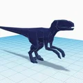 Mô hình 3D khủng long Low Poly Raptor (Velociraptor mongoliensis) - Thumbnail 1