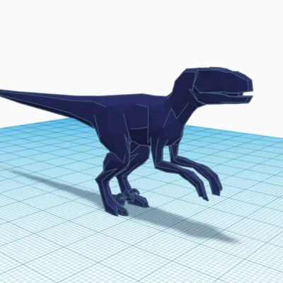 Mô hình 3D khủng long Low Poly Raptor (Velociraptor mongoliensis)
