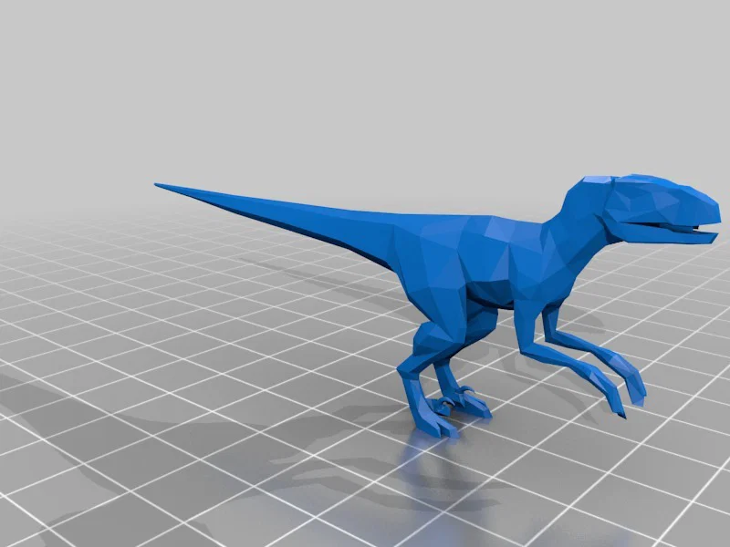 Mô hình 3D khủng long Low Poly Raptor (Velociraptor mongoliensis) - Image 3