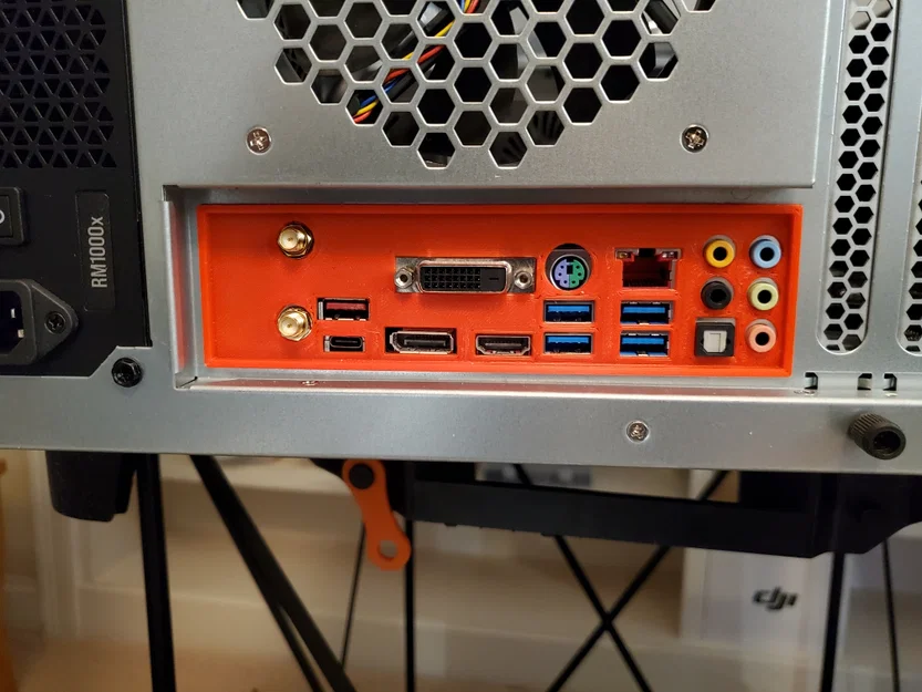 Miếng chặn mainboard ASUS Z270E (IO Shield) tự in 3D - Image 1