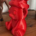 Mô hình gấu Bắc Cực đội nón Noel trang trí Giáng sinh 3D - Thumbnail 1