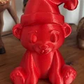 Mô hình gấu Bắc Cực đội nón Noel trang trí Giáng sinh 3D - Thumbnail 2